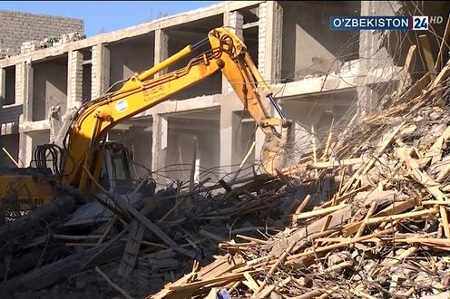 Разрушение домов Узбекистан